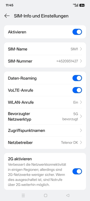 Schalten Sie Daten-Roaming an oder aus