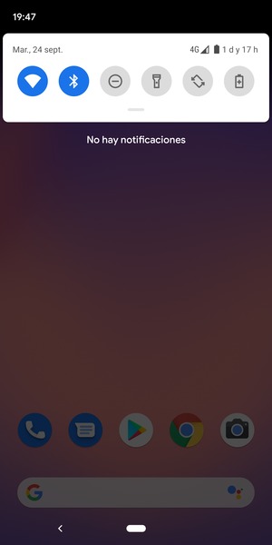 Deslice hacia abajo el menú superior de nuevo