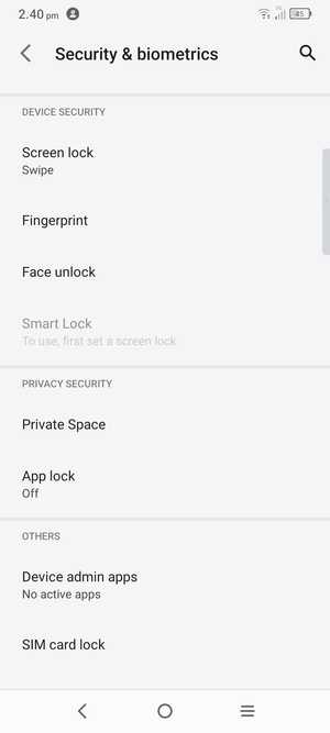 Your phone is now secure with a screen lock