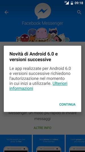 Seleziona CONTINUA