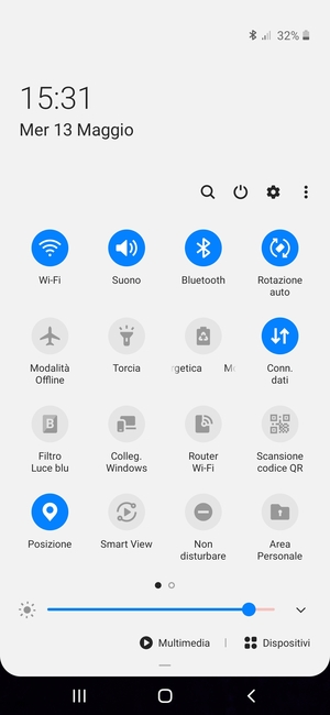 Disattiva Wi-Fi e Bluetooth