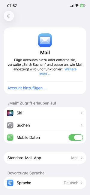 Wählen Sie Account hinzufügen...