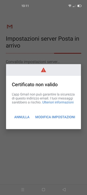 Seleziona MODIFICA IMPOSTAZIONI