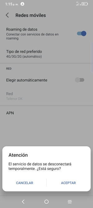 Seleccione ACEPTAR