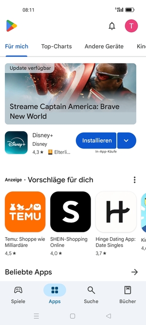 Wählen Sie Suche