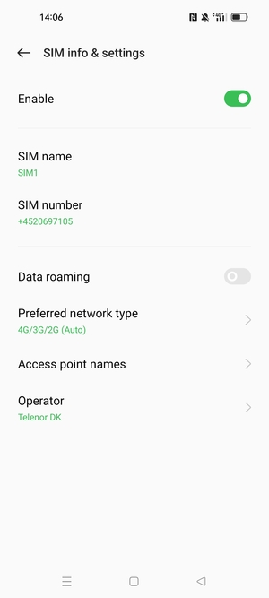 Select Access point names