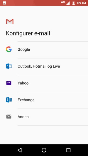 Vælg Exchange