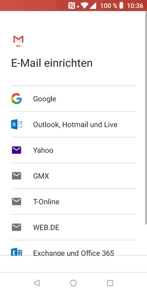 Wählen Sie Outlook, Hotmail und Live