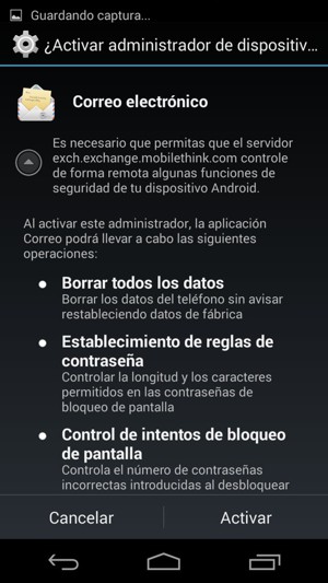 Seleccione Activar