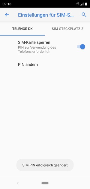 Ihre SIM-PIN wurde geändert
