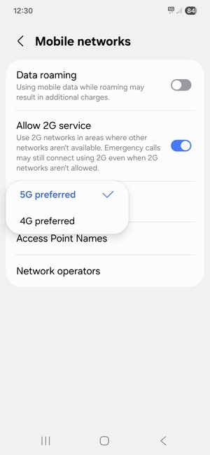 Select your preferred option