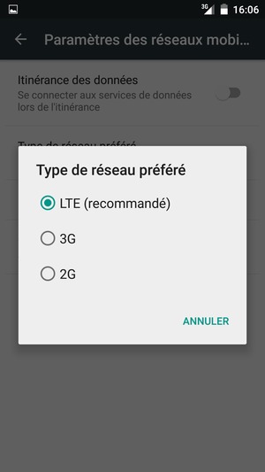 Sélectionnez votre option préférée