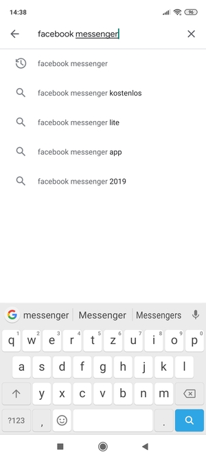 Geben Sie den Namen der App ein und wählen Sie Suchen