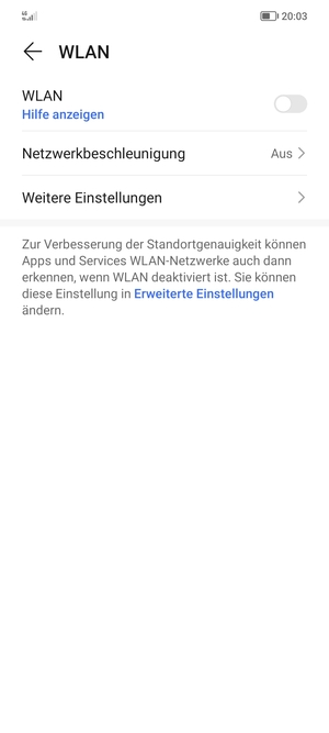 Schalten Sie WLAN ein