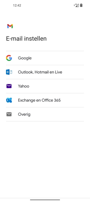 Selecteer Outlook, Hotmail en Live