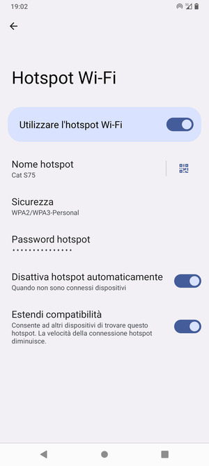 Il telefono è ora pronto per essere usato come modem
