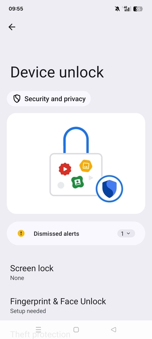 Select Screen lock