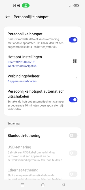 Uw telefoon is nu geïnstalleerd voor gebruik als modem
