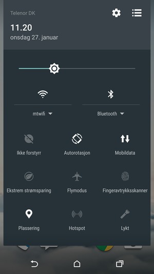 Slå av Wi-Fi og Bluetooth