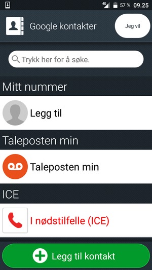 Velg Jeg vil