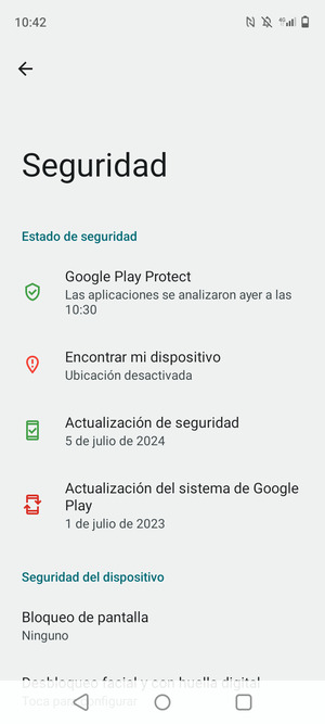 Seleccione Bloqueo de pantalla