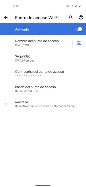 El teléfono ha sido configurado para su uso como módem