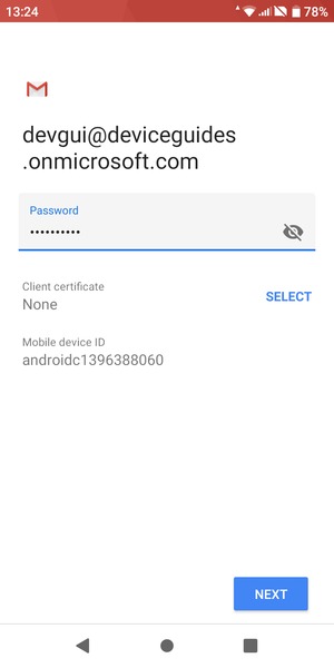Enter your Password and select NEXT