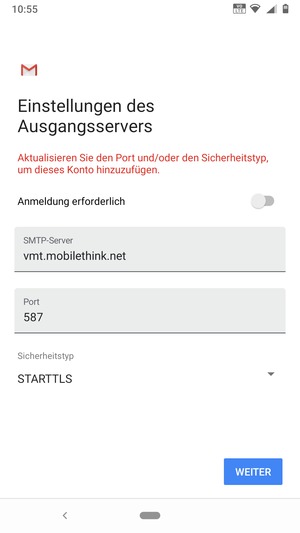 Wählen Sie Sicherheitstyp