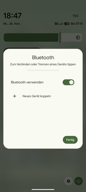 Schalten Sie Bluetooth verwenden aus