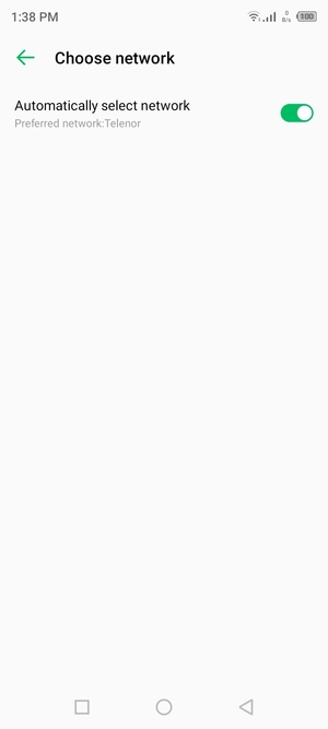 Turn off Automatically select network