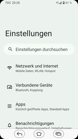 Wählen Sie Netzwerk und Internet