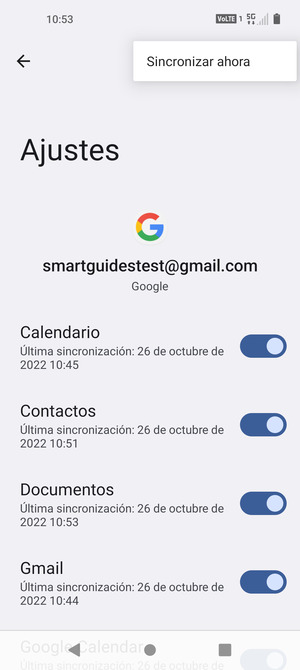 Seleccione Sincronizar ahora