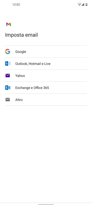 Seleziona Exchange e Office 365