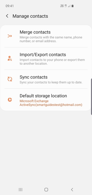 Select Import/Export contacts