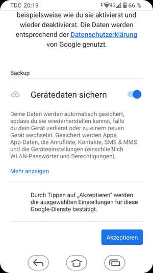 Wählen Sie Akzeptieren