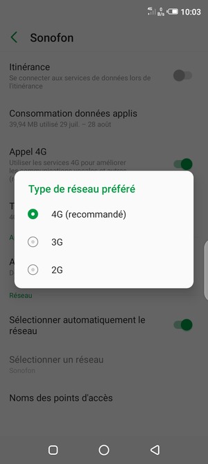 Sélectionnez votre option préférée
