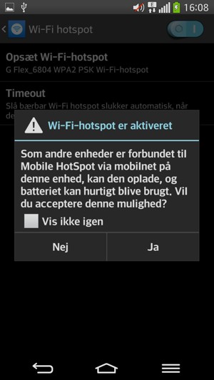 Vælg Ja