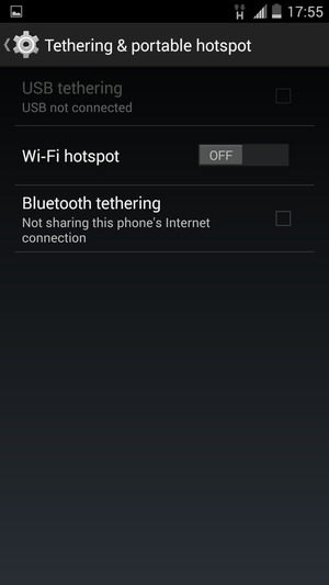 Select Wi-Fi hotspot