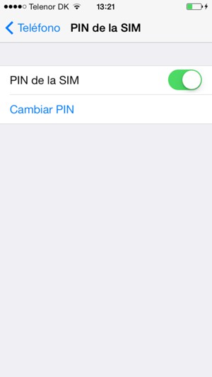 Seleccione Cambiar PIN