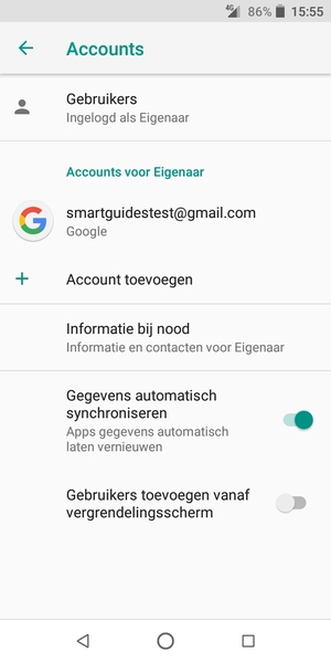 Selecteer uw Google-account