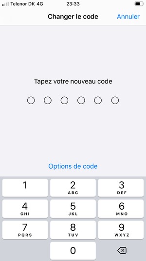 Saisissez votre nouveau mot de passe