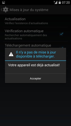 Si votre téléphone est à jour, sélectionnez Accepter