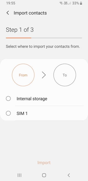 Select SIM card
