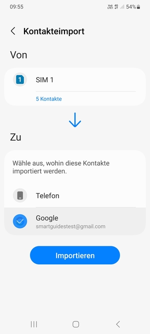 Wählen Sie Importieren