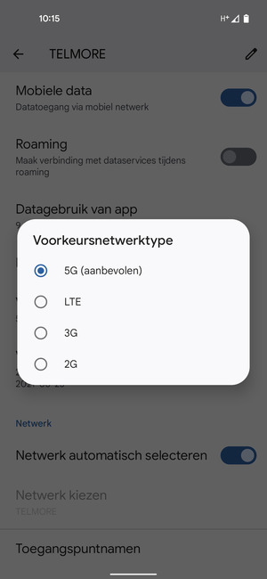 Selecteer uw voorkeursoptie