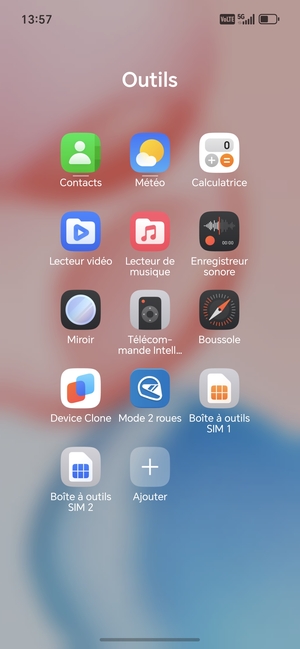 Sélectionnez Contacts