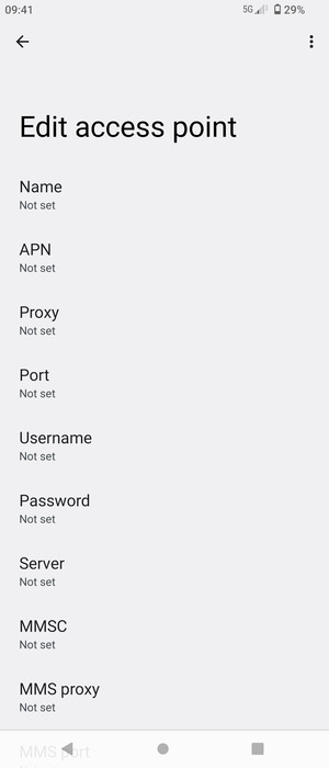 Enter Internet information
