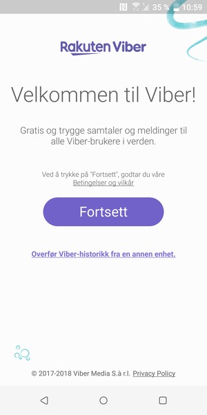 Applikasjonen er klar til bruk