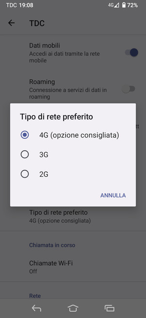 Seleziona la tua opzione preferita