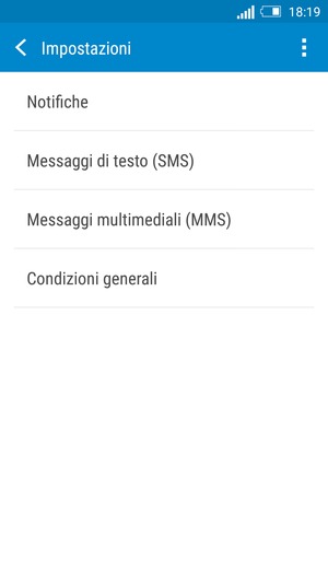 Seleziona Messaggi di testo (SMS)